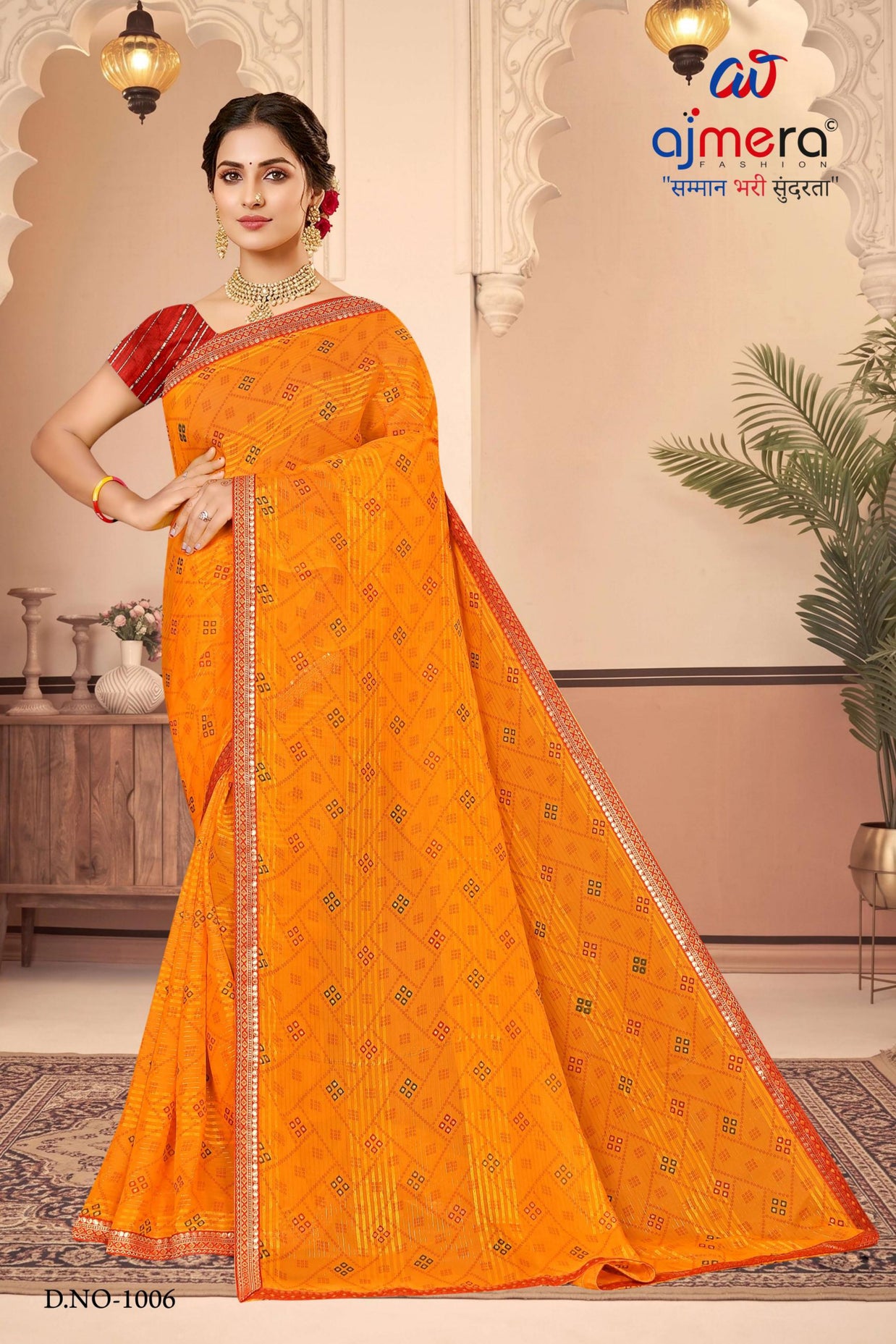 Premium Printed Saree with Matching Blouse Piece for Ethnic Elegance  | SNR-APNE