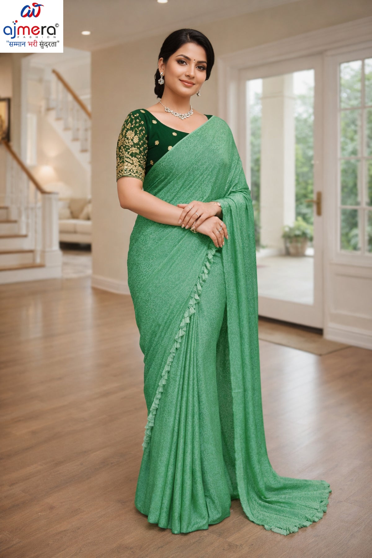 Trendy Dyed Matching Saree with Blouse Piece for Premium Ethnic and Traditional Wear | RLL-KRISHNA SILK-1