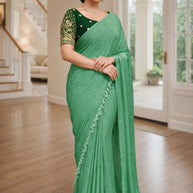 Trendy Dyed Matching Saree with Blouse Piece for Premium Ethnic and Traditional Wear | RLL-KRISHNA SILK-1
