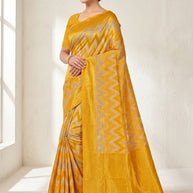 Exclusive Jacquard Silk Saree without Blouse for Premium Cultural Wear | TUL-CHANDRAMUKHI COTTON