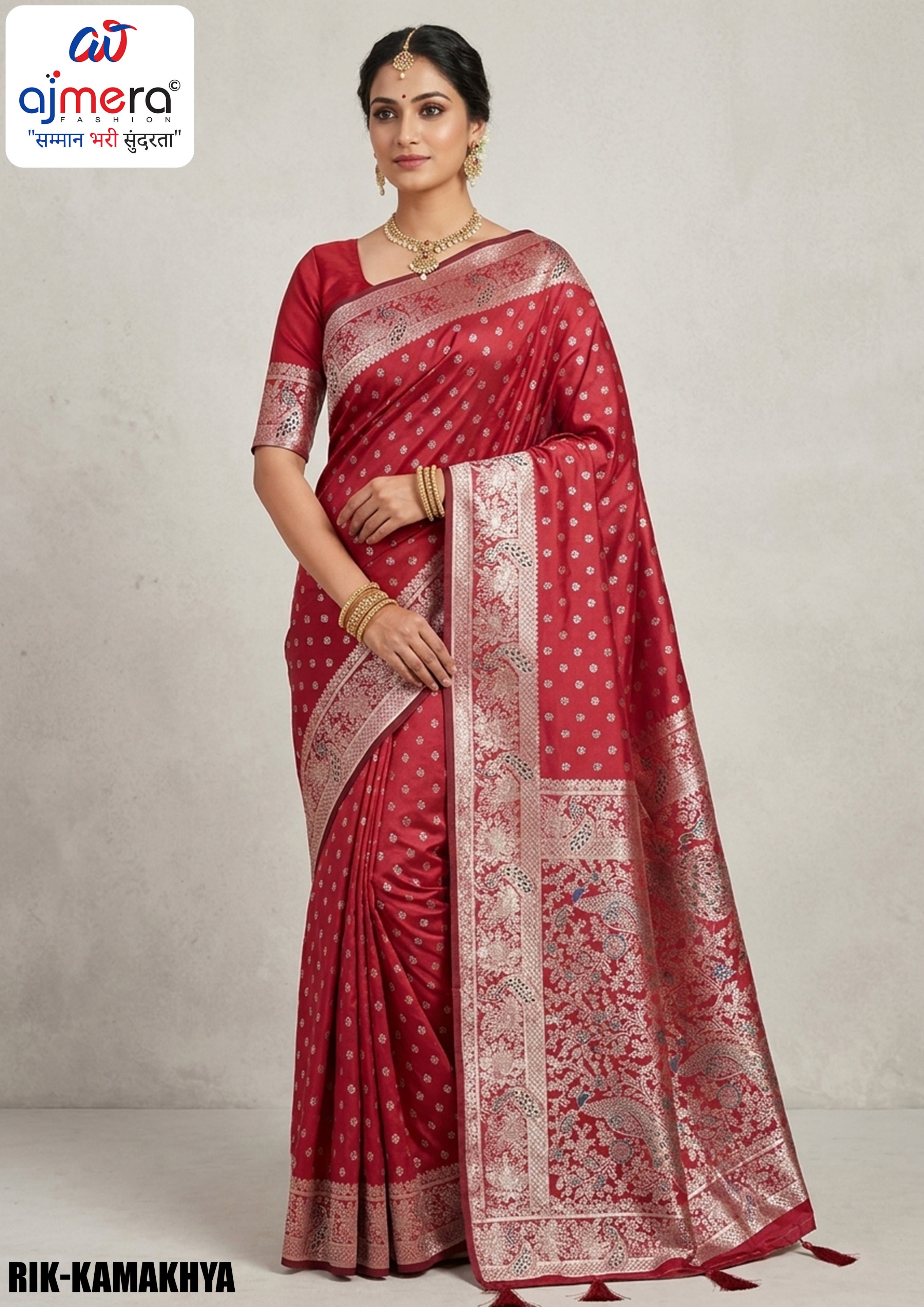 Artisan Jacquard Silk Saree With Blouse Piece | RIK-KAMAKHYA