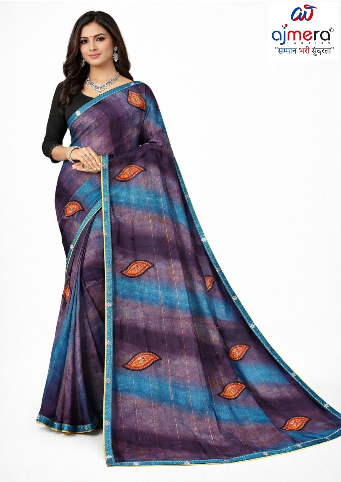Trendy Printed Saree with Blouse Piece for Women’s Ethnic Wardrobe  | CAS-KHUSHBOO