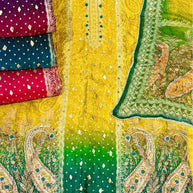 Premium Designer Glass Organza Unstitched Suit Set | AAR-ROMIO
