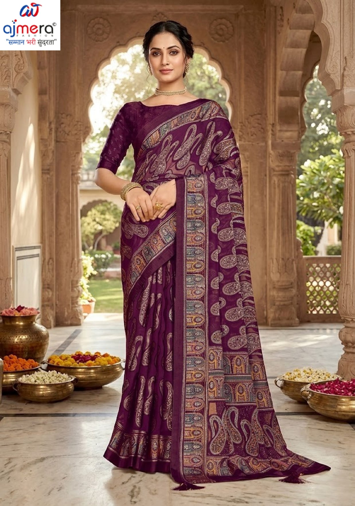 Chic Printed Saree with Blouse Piece for Sophisticated Ethnic Style  | RDD-VISHAKHA VOL-03
