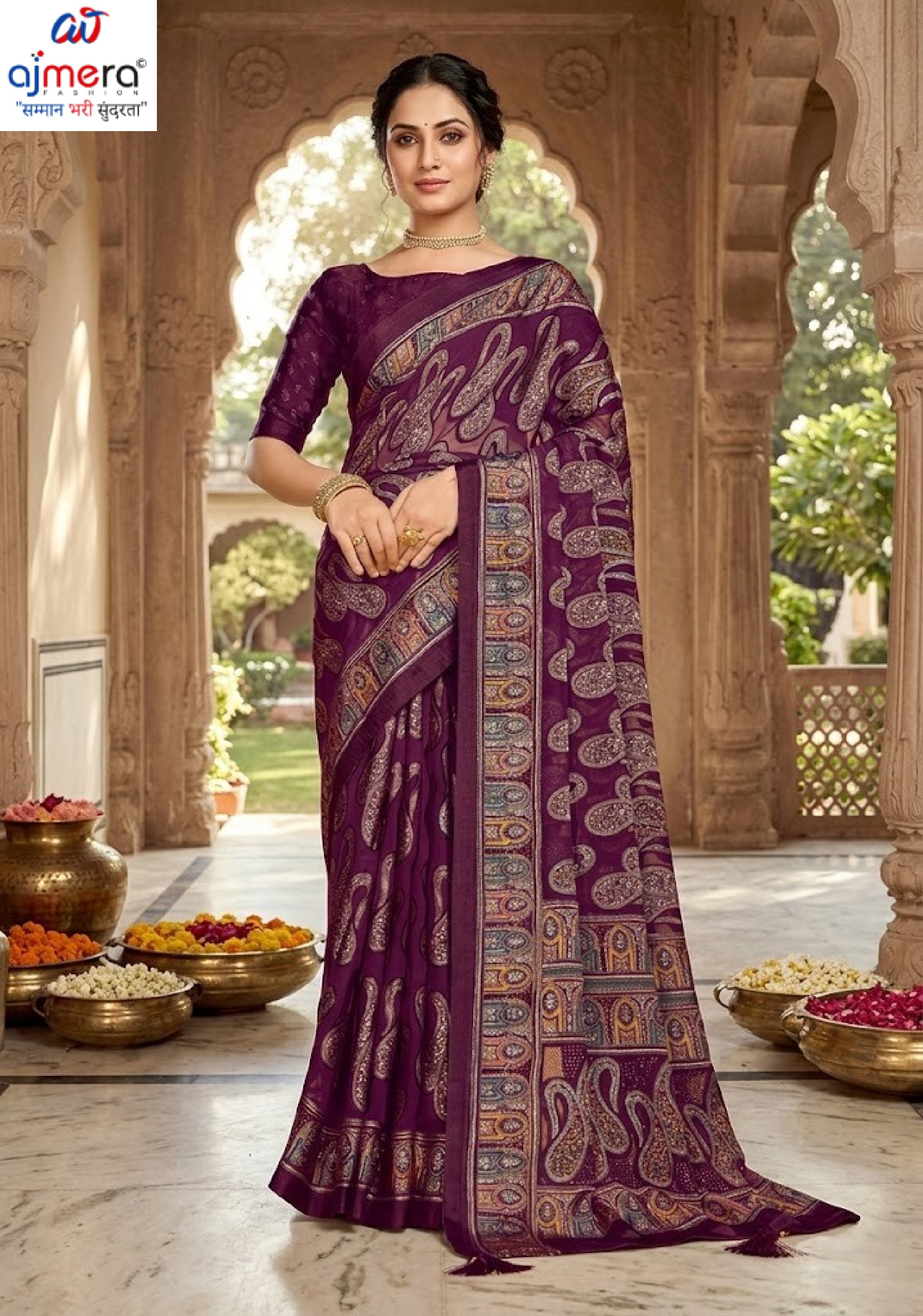 Chic Printed Saree with Blouse Piece for Sophisticated Ethnic Style  | RDD-VISHAKHA VOL-03