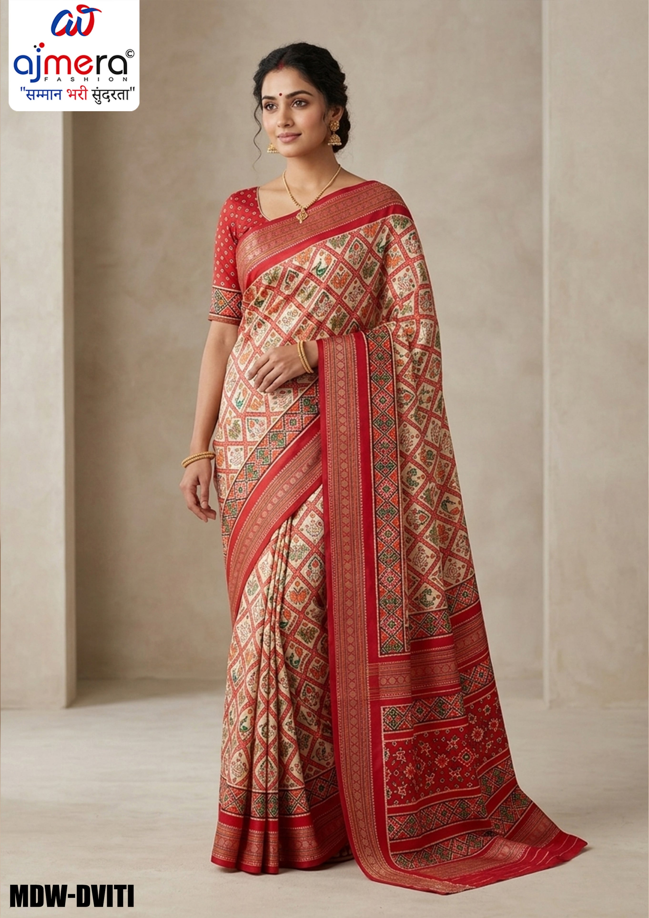 Vibrant Elegance Jacquard Silk Saree With Blouse Piece | MDW-DVITI