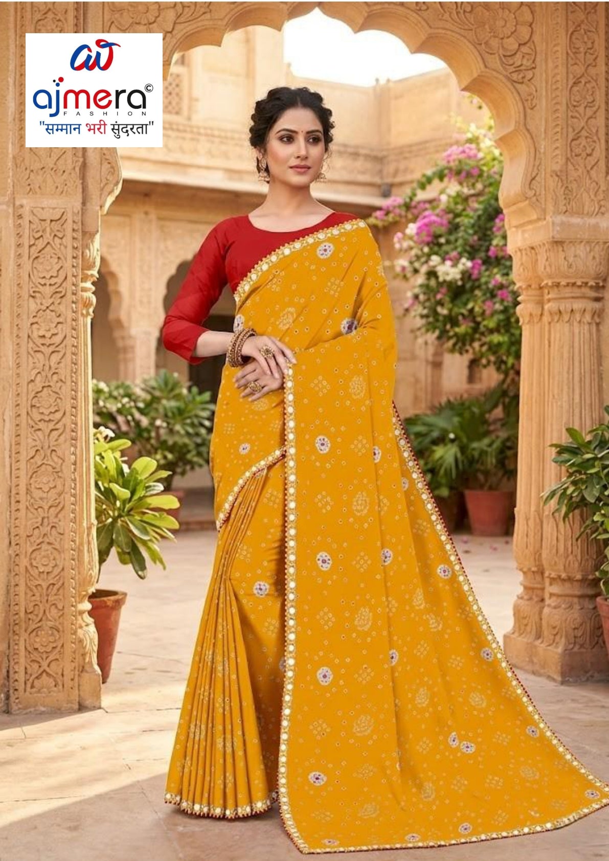 Designer Printed Saree with Blouse Piece for Special Occasions | TD-ROSE