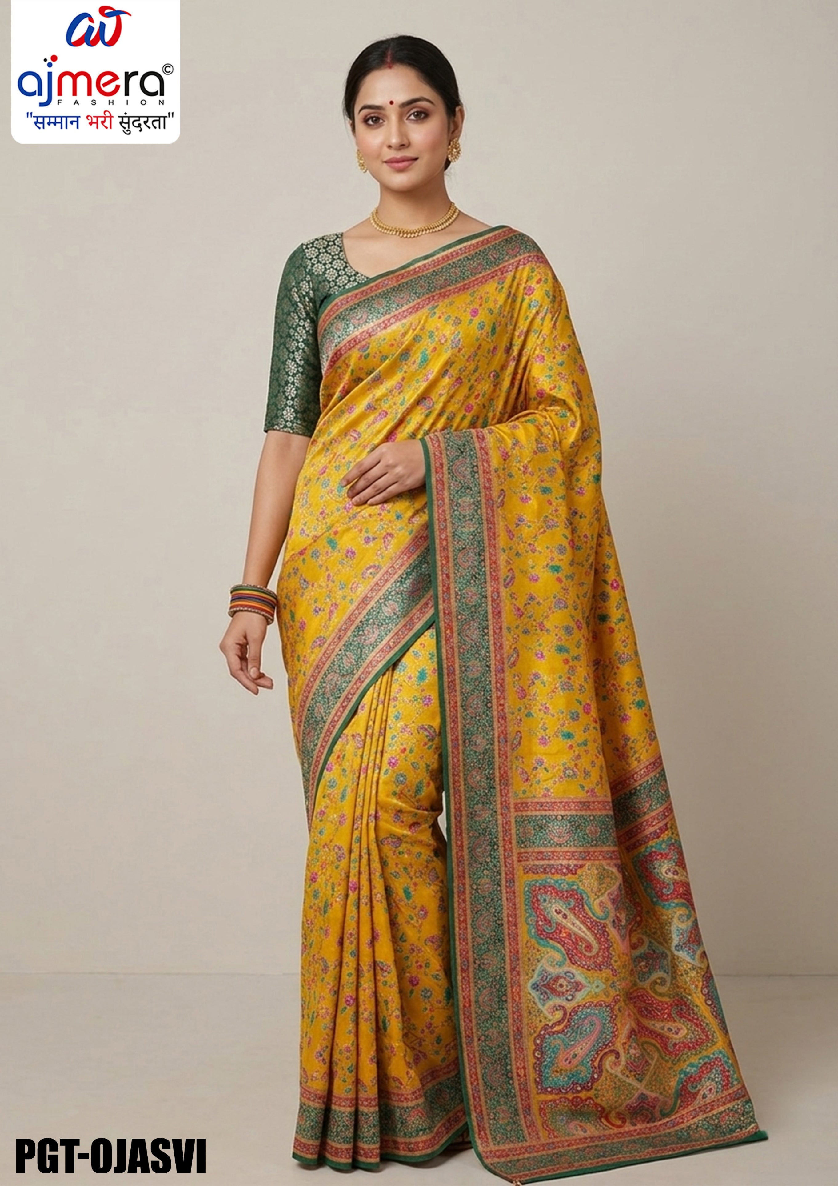 Exclusive Weave Jacquard Silk Saree With Blouse Piece | PGT-OJASVI
