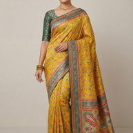 Exclusive Weave Jacquard Silk Saree With Blouse Piece | PGT-OJASVI