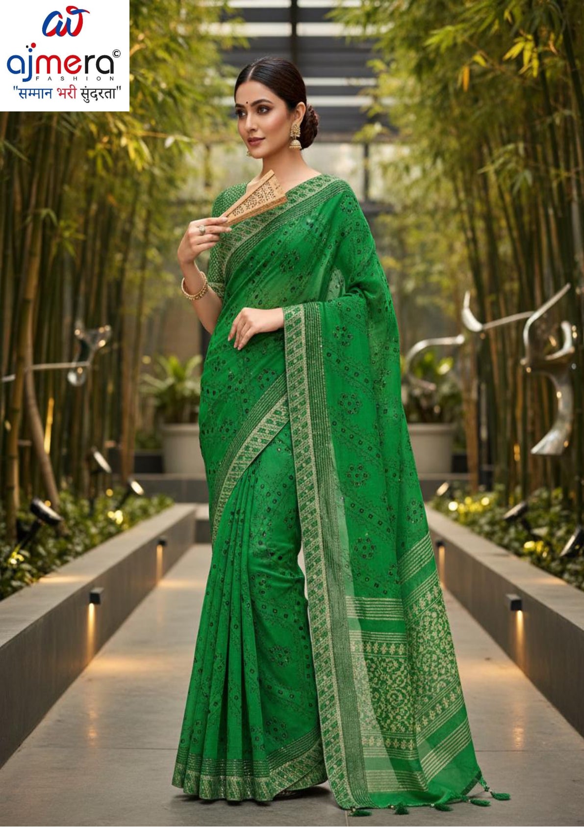 Reniyal Print Loose Saree without Blouse for Premium Ethnic and Traditional Wear | CAS-SONPARI GOLD