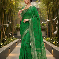 Reniyal Print Loose Saree without Blouse for Premium Ethnic and Traditional Wear | CAS-SONPARI GOLD