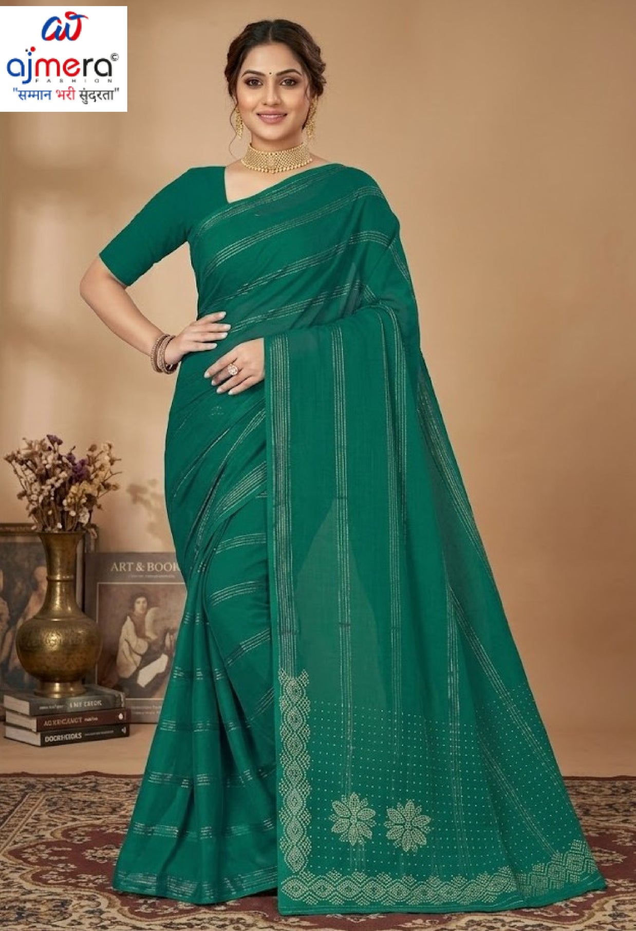 Dyed Matching Saree Dealer without Blouse for Premium Ethnic and Traditional Wear | KAVI-TOUCH