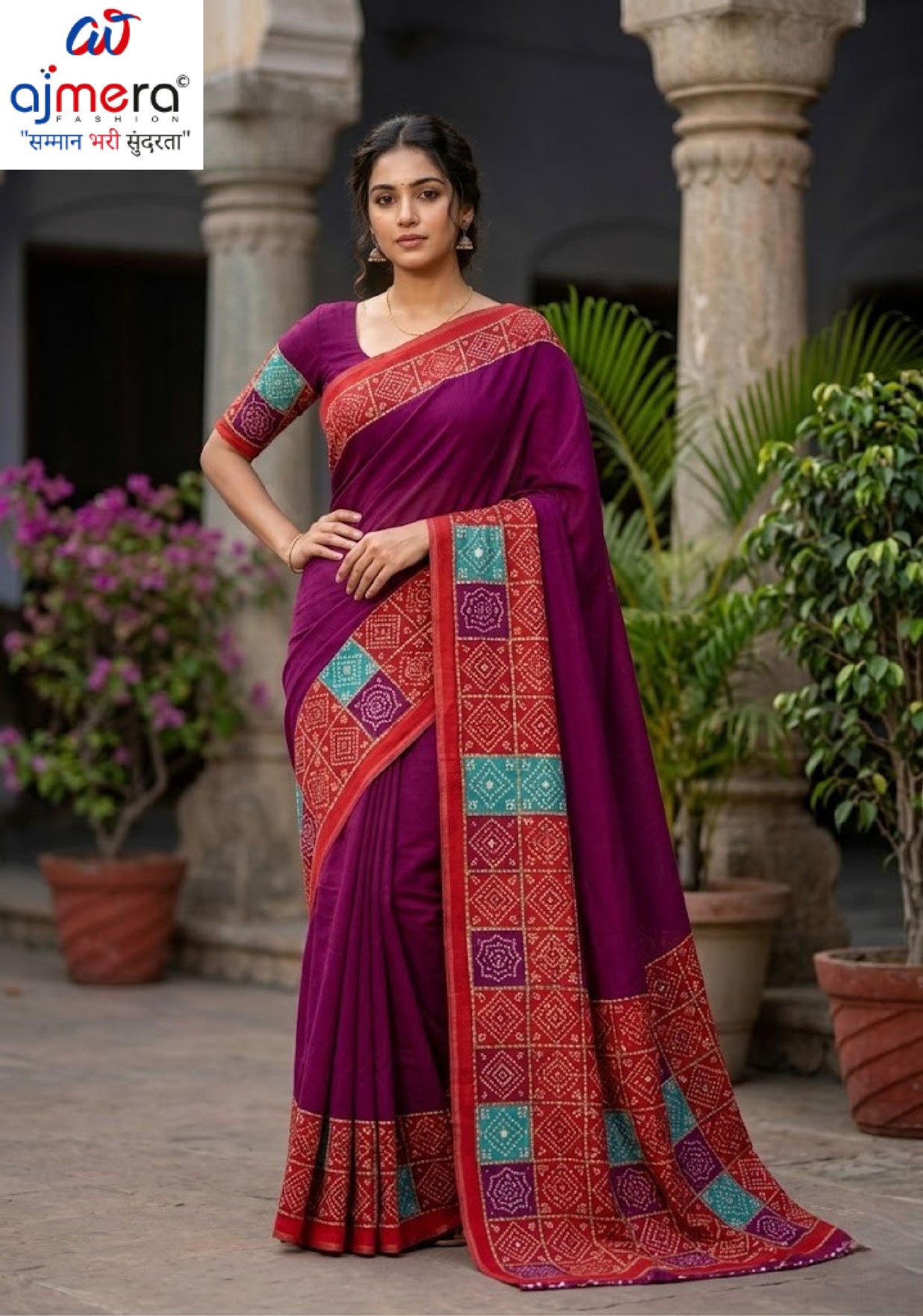 Stylish Printed Saree with Blouse Piece for Traditional Celebrations | SSR-BATRA