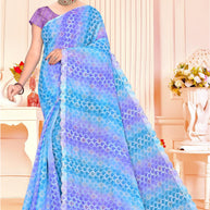 Fashionable Printed Saree with Blouse Piece for Festive Collection  | SNR-RUBY
