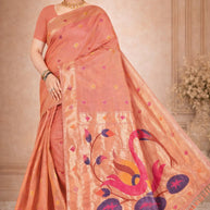 Contemporary Rapier Silk Matching Saree With Blouse Piece | DBU-GAHNA COTTON
