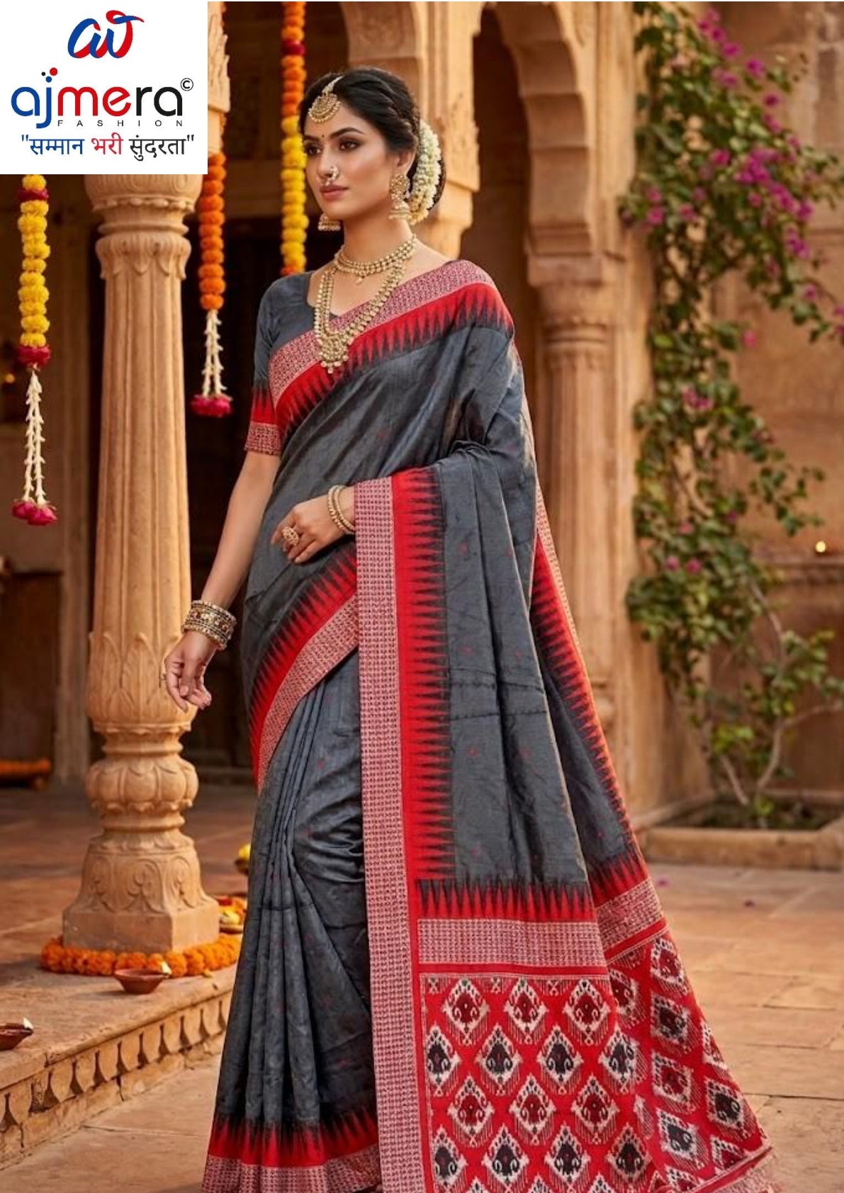 Rich Jacquard Silk Saree with Blouse Piece for Sophisticated Ethnic Style | DOF-BEAGAUM BEAUTY-3