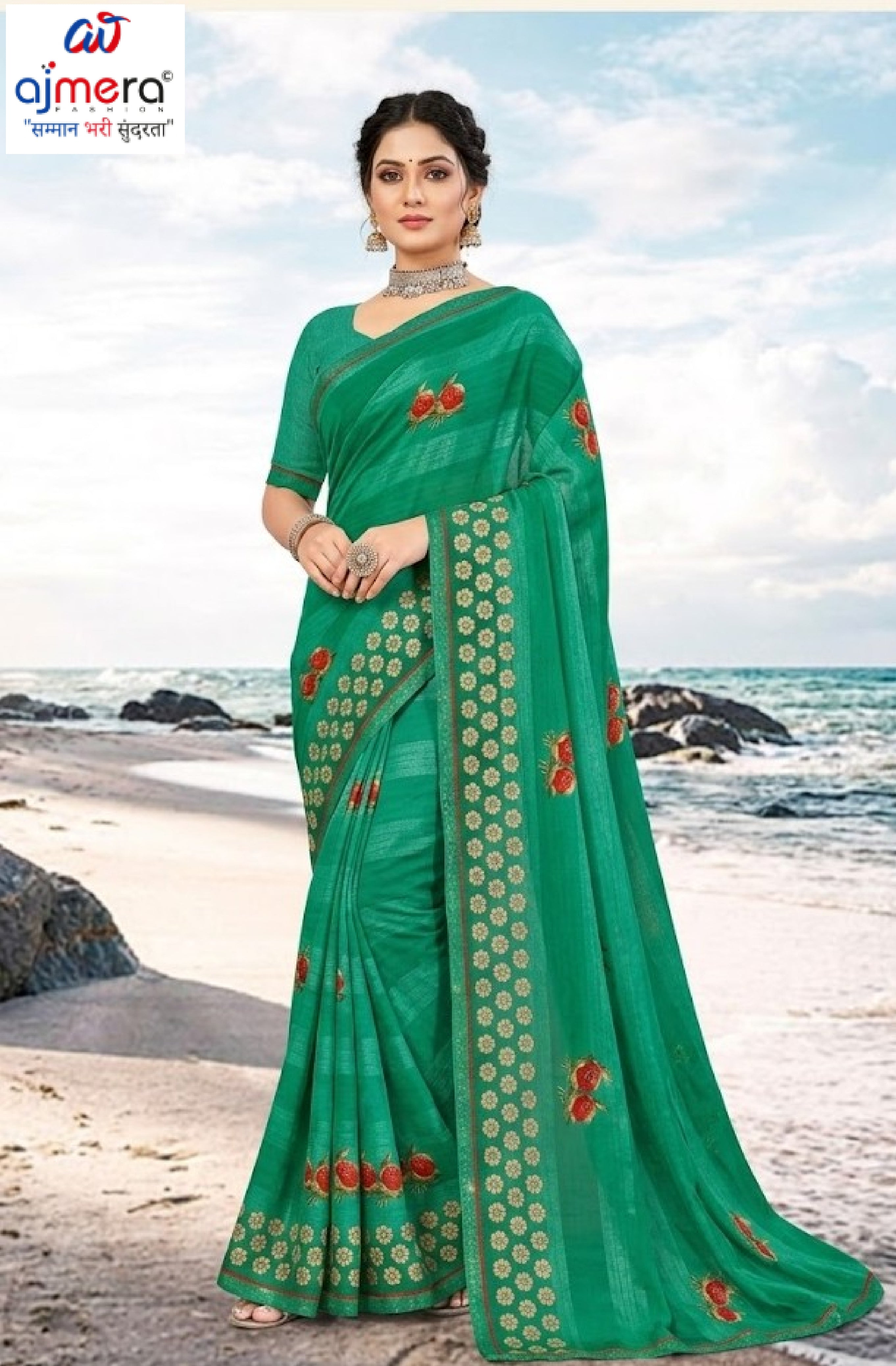Premium Printed Saree with Matching Blouse Piece for Ethnic Elegance | PRM-TWO GULAB