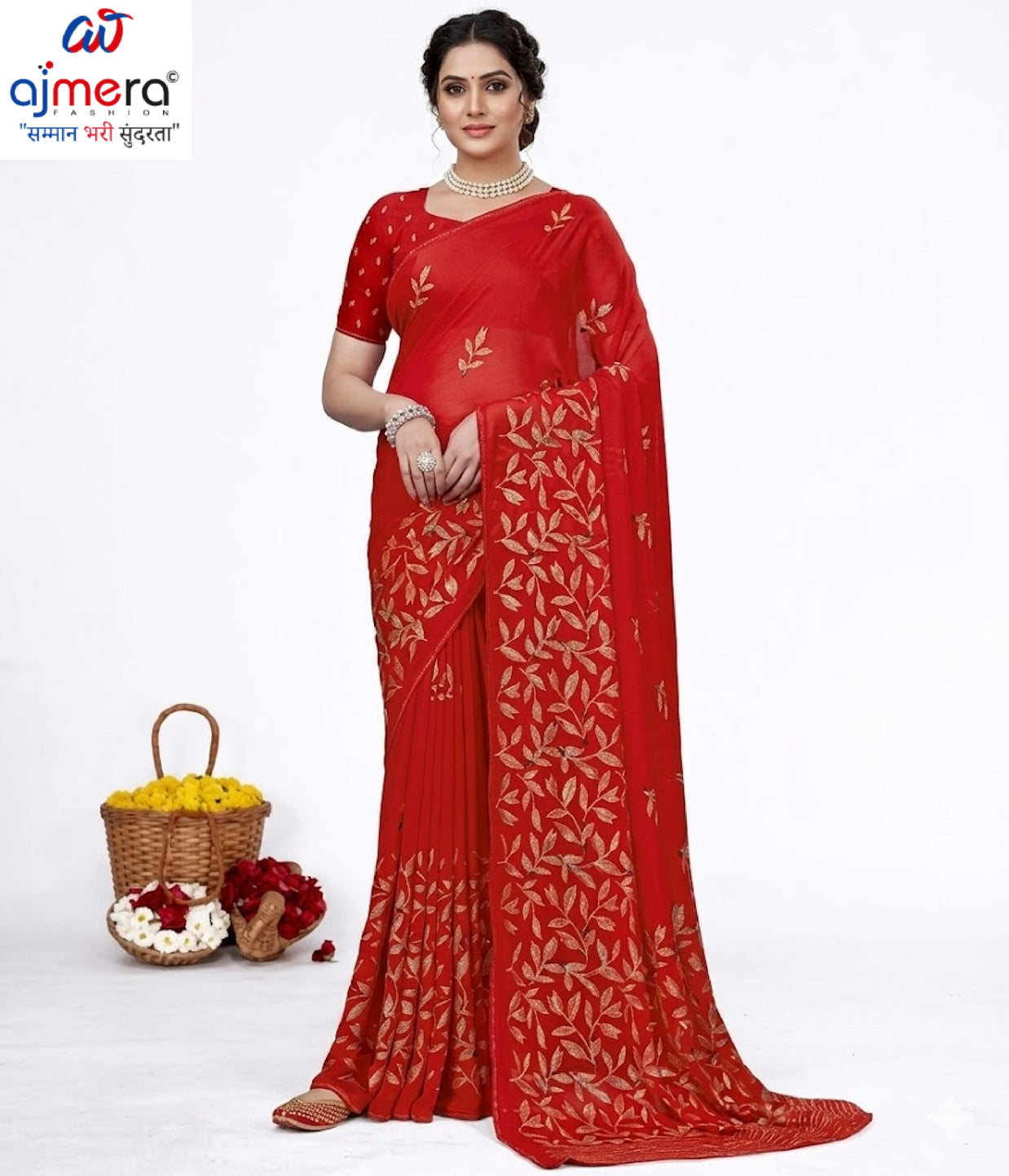 Chic Printed Saree with Blouse Piece for Sophisticated Ethnic Style | VER-MEGH MALHAR-47854