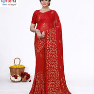 Chic Printed Saree with Blouse Piece for Sophisticated Ethnic Style | VER-MEGH MALHAR-47854