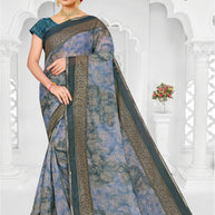 Classic Printed Saree with Blouse Piece for Timeless Traditional Style  | SNR-IMAGE