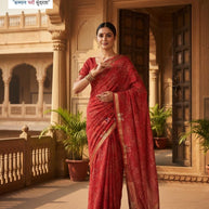 Beautiful Printed Saree with Blouse Piece for Cultural Celebrations  | WLN-TASHAN-10961