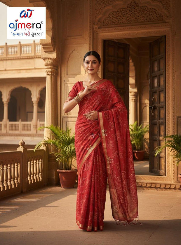 Beautiful Printed Saree with Blouse Piece for Cultural Celebrations  | WLN-TASHAN-10961