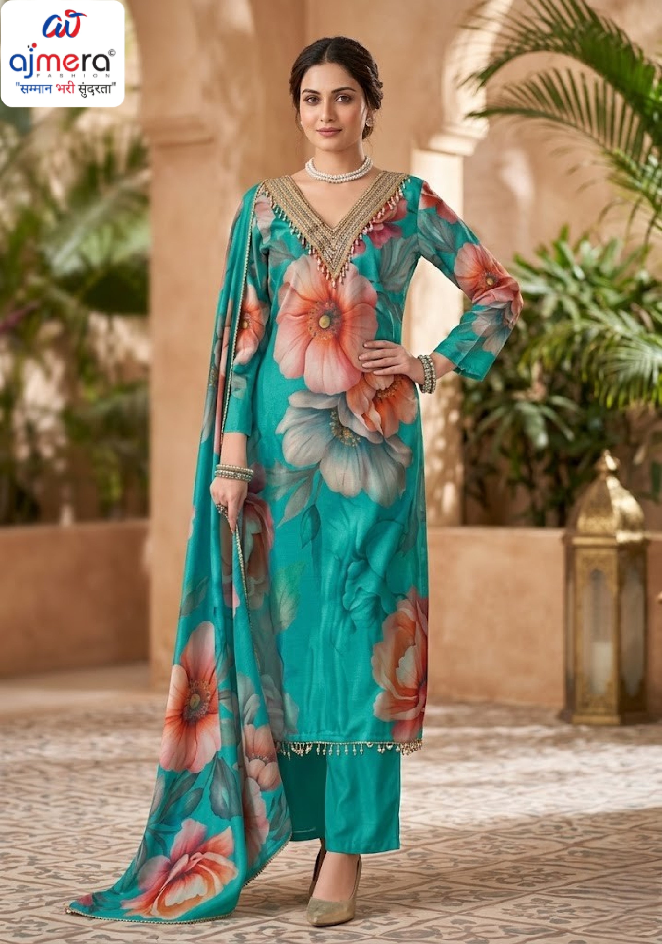 Premium Viscose Unstitched Suit Set | VAS-KITTY-3