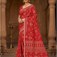 Trendy Printed Saree with Blouse Piece for Women’s Ethnic Wardrobe  | GLC-ANGEL
