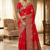Artistic Texture Jacquard Silk Saree With Blouse Piece | STZ-JIYA