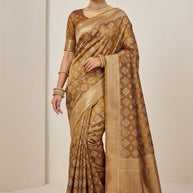 Premium Jacquard Silk Saree with Matching Blouse Piece for Ethnic Celebrations | YOG-MOTERA
