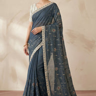 Apricot Khadi Saree with Blouse for Premium Ethnic and Designer Wear | ALL-APRICOT-458