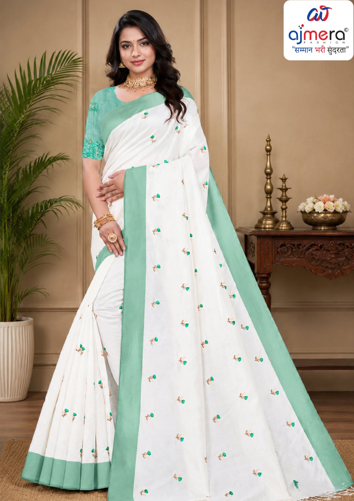 Daily Wear Cotton Saree with Blouse Piece for Premium Ethnic and Traditional Wear | PUT-TRUMP-2