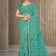 Elegant Printed Saree with Designer Blouse Piece for Festive Wear  | VER-HEERA-46508
