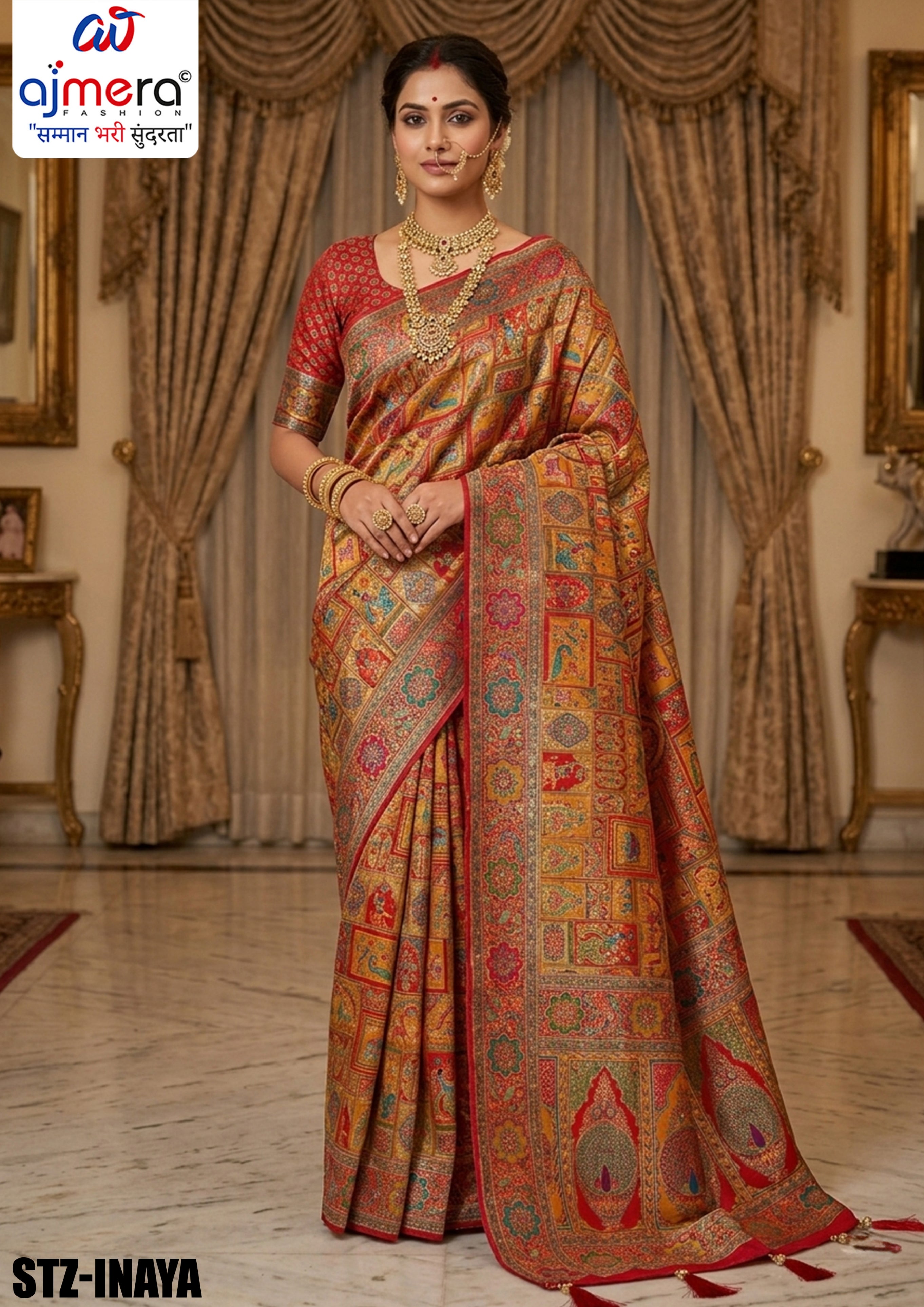 Royal Craft Jacquard Silk Saree With Blouse Piece | STZ-INAYA