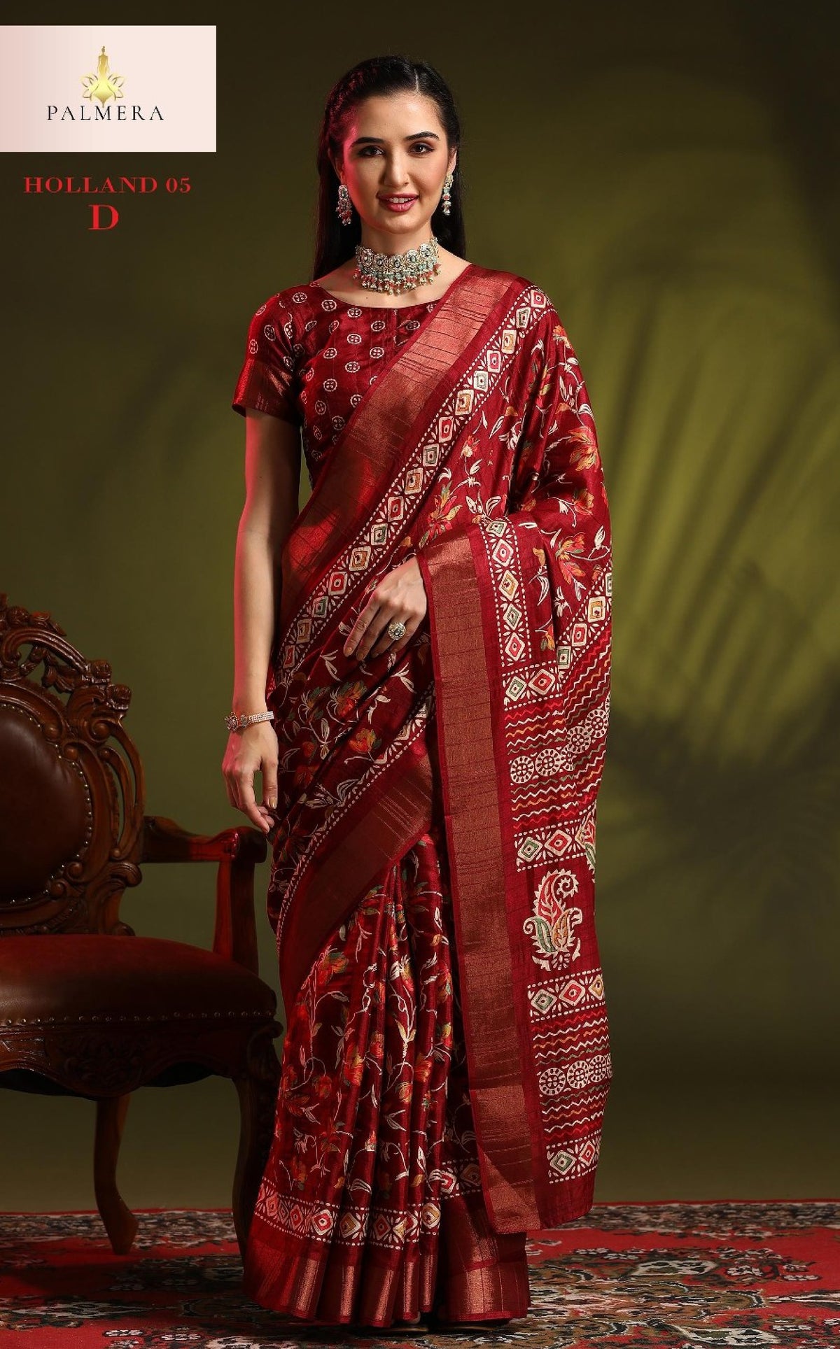 Holland Silk Handloom Silk Saree with Blouse for Premium Ethnic and Traditional Wear | ALL-HOLLAND SILK-05