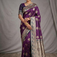 Elite Jacquard Silk Saree With Blouse Piece | VML-AARAM