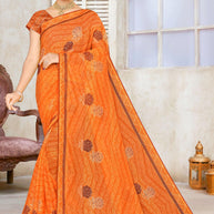 Graceful Printed Saree with Blouse Piece for Modern Ethnic Fashion  | SNR-LIBERTY