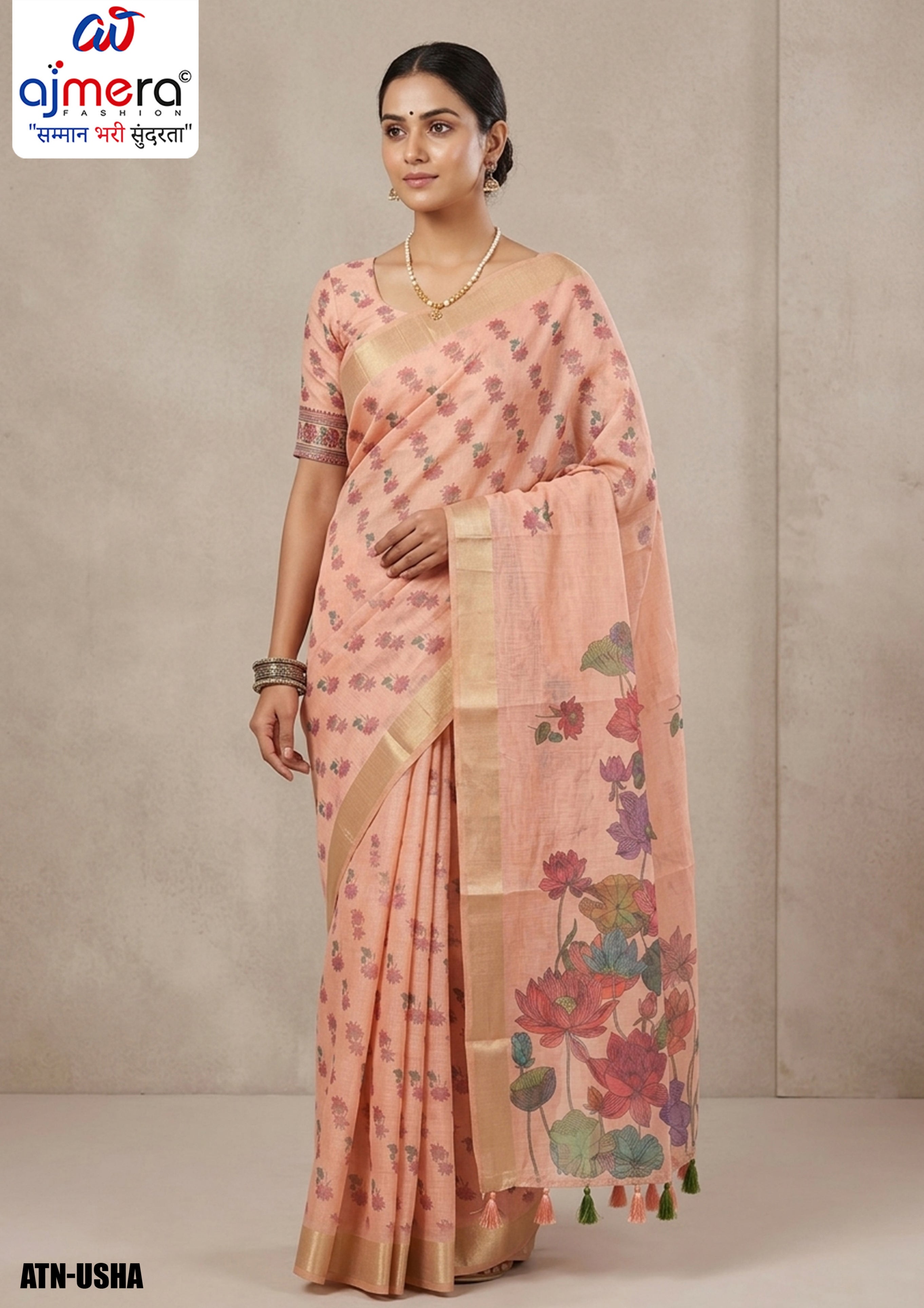Luxury Craft Jacquard Silk Saree With Blouse Piece | ATN-USHA