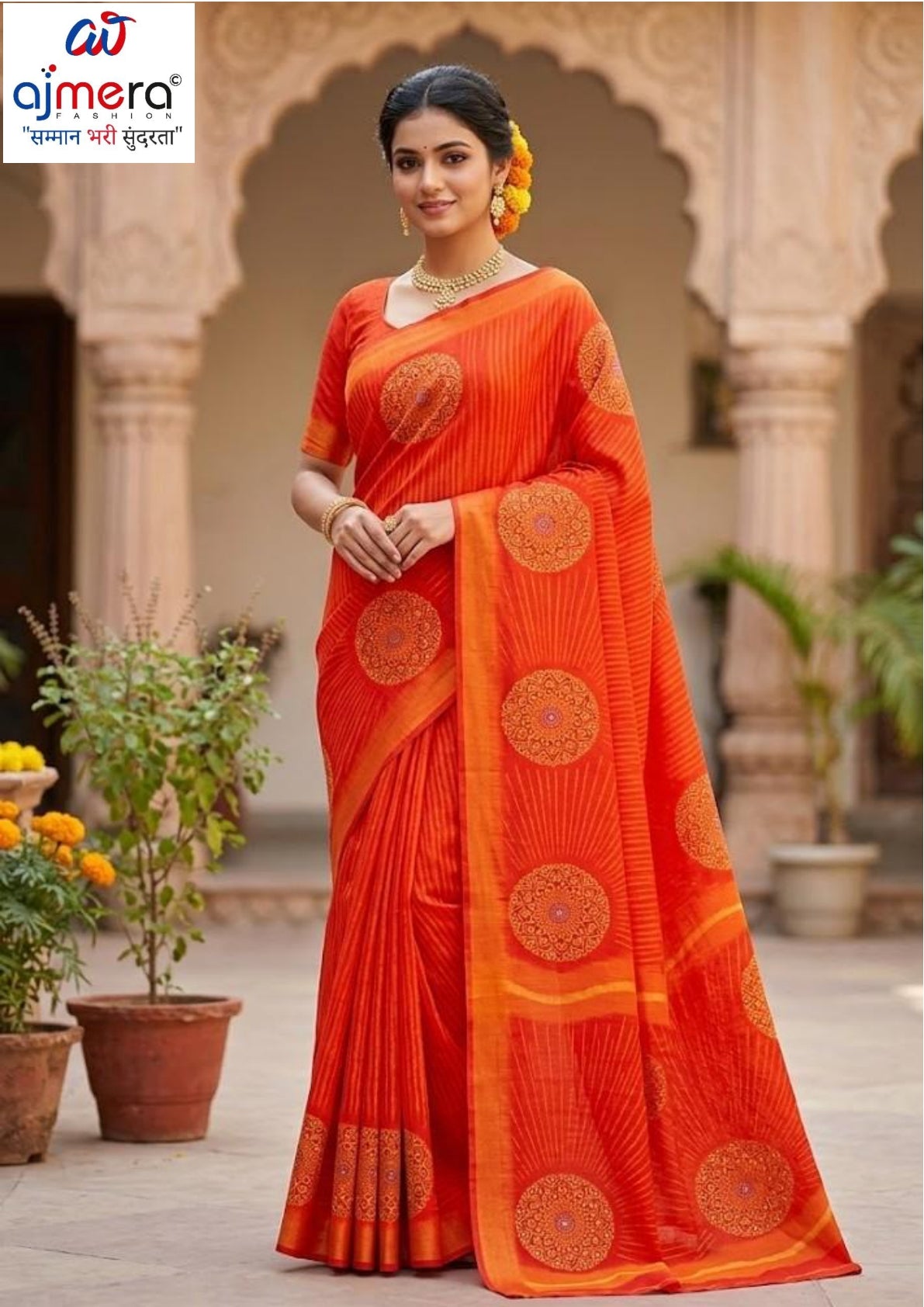 Graceful Printed Saree with Blouse Piece for Modern Ethnic Fashion  | SSR-HOSHIAR