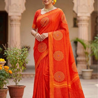 Graceful Printed Saree with Blouse Piece for Modern Ethnic Fashion  | SSR-HOSHIAR
