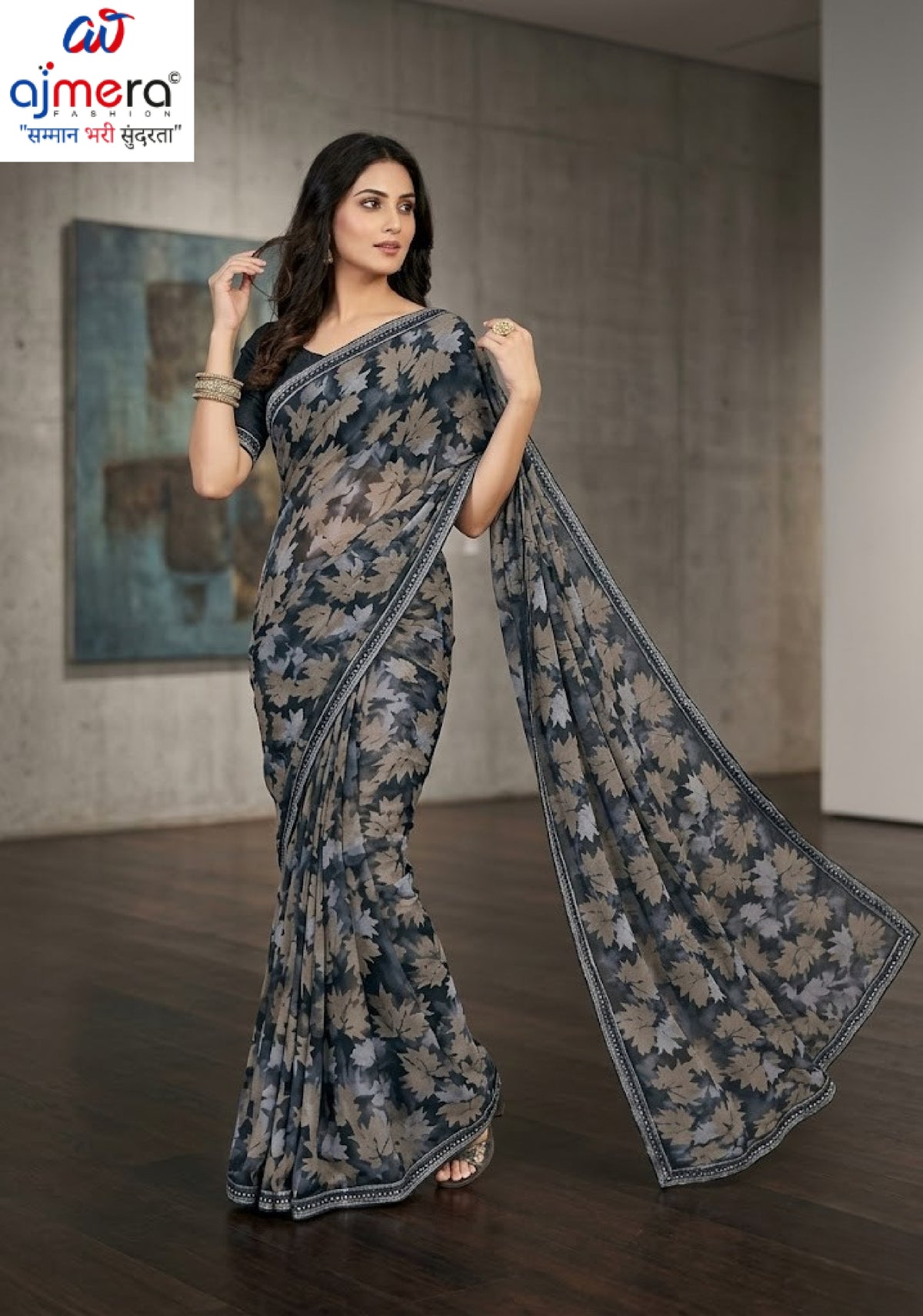 Contemporary Printed Saree with Blouse Piece for Premium Wear  | RDD-MANVI