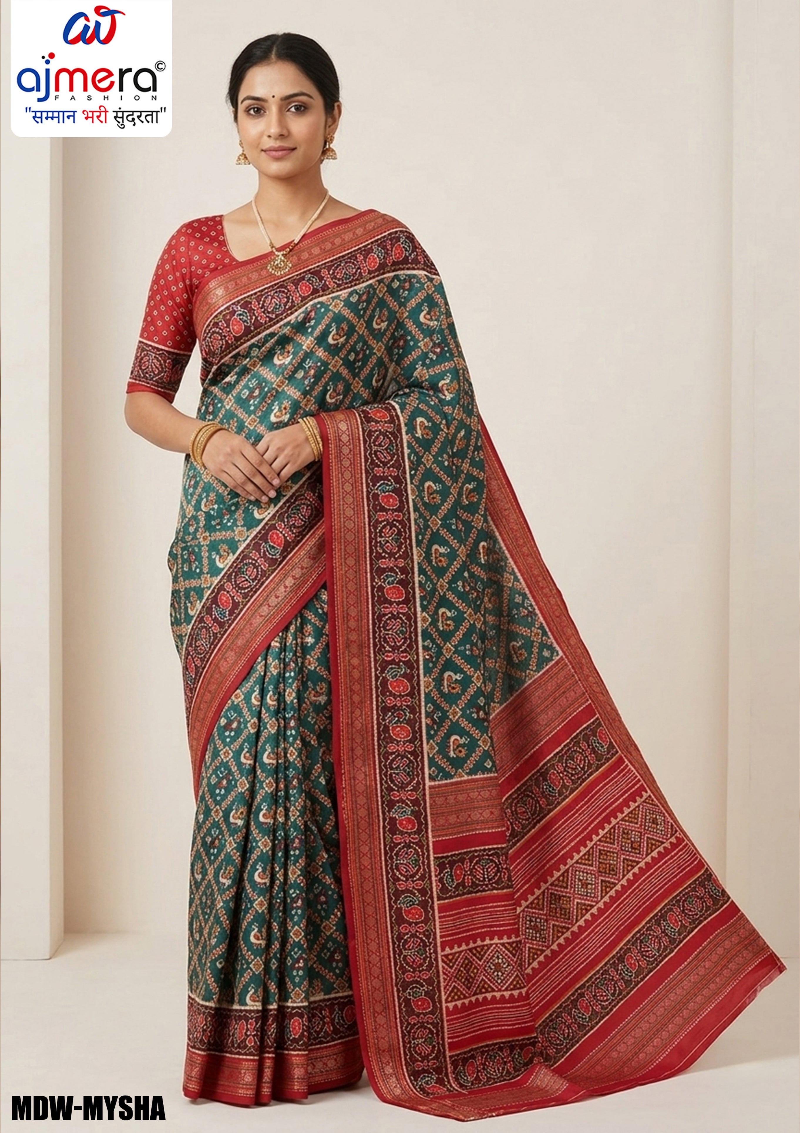 Regal Elegance Jacquard Silk Saree With Blouse Piece | MDW-MYSHA