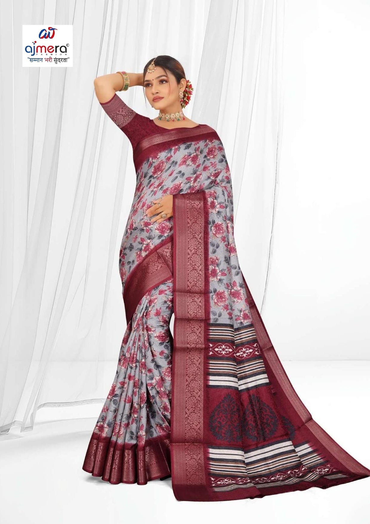 Graceful Printed Saree with Blouse Piece for Modern Ethnic Fashion  | RDD-VARSHINI VOL-05