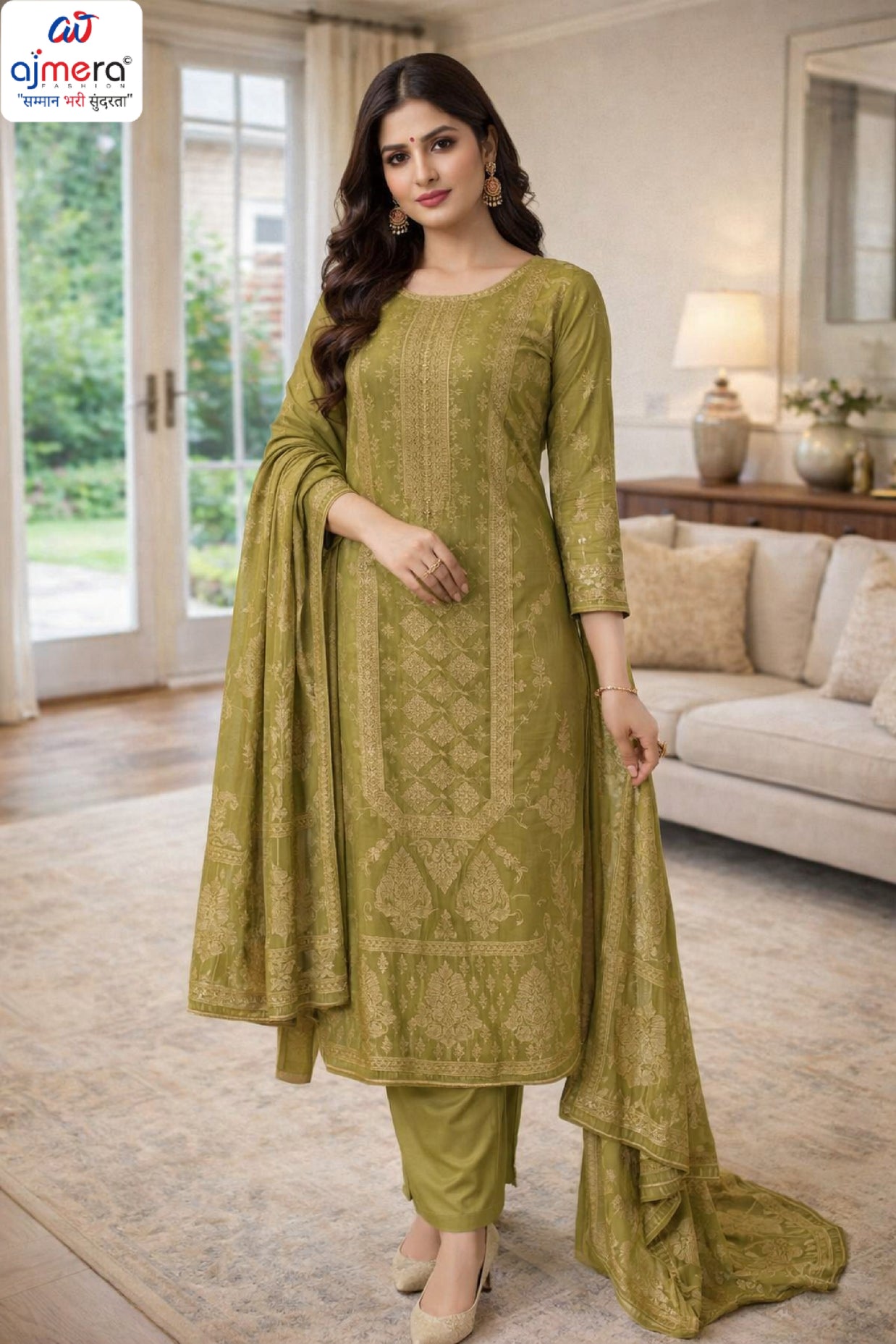 Premium Viscose Unstitched Suit Set | VAS-SARGUN-6