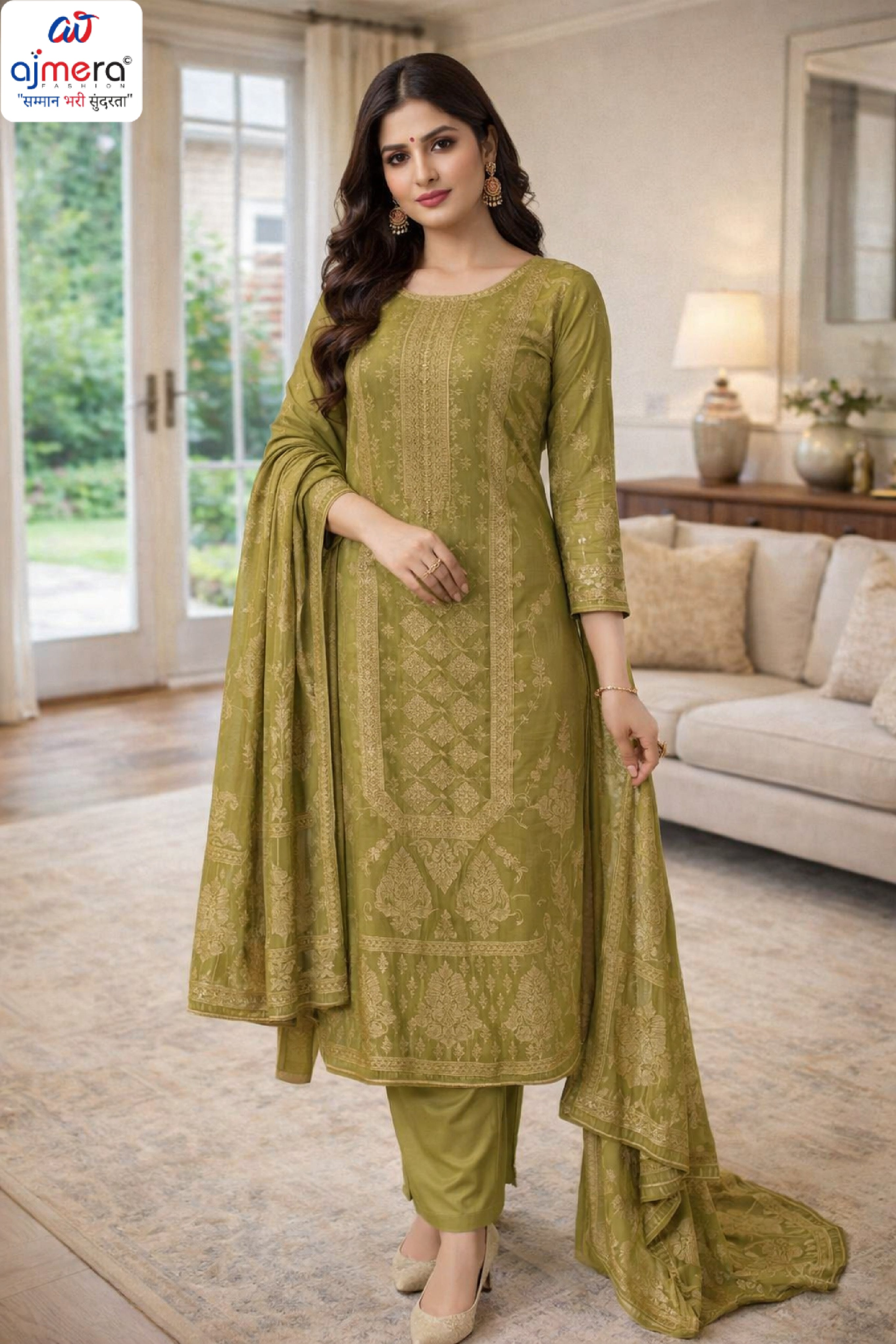Premium Viscose Unstitched Suit Set | VAS-SARGUN-6