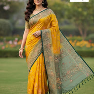 Premium Jacquard Silk Saree with Matching Blouse Piece for Ethnic Celebrations | SBV-SS-5-1608