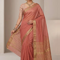 Fashionable Rapier Silk Matching Saree With Blouse Piece | YOG-FERRY