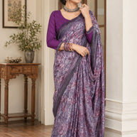 Premium Printed Saree with Matching Blouse Piece for Ethnic Elegance | SGR-NIKITA