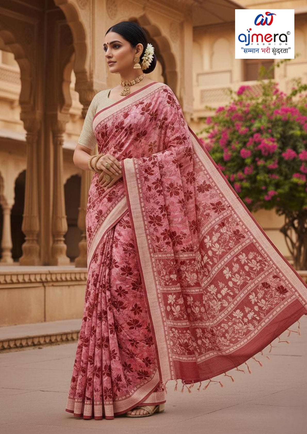 Exclusive Printed Saree with Blouse Piece for Elegant Ethnic Look  | CAS-VEERA