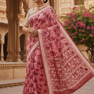 Exclusive Printed Saree with Blouse Piece for Elegant Ethnic Look  | CAS-VEERA